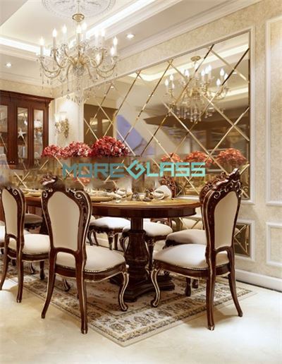 Gương ốp tường phòng ăn biệt thự Tên Lửa